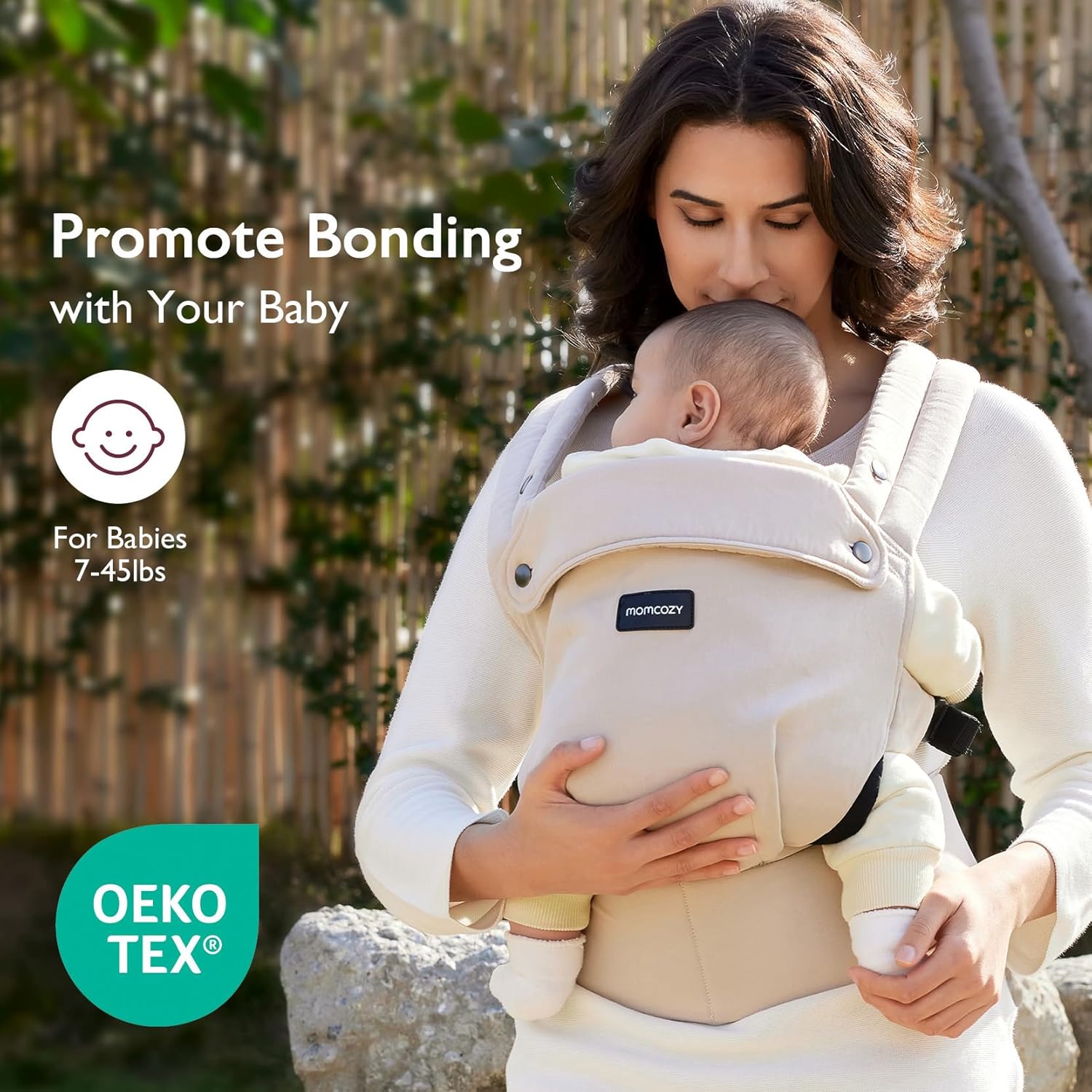 Momcozy Baby Carrier - Ergonomic, Cozy and Lightweight Carrier for 7-45lbs, Effo...