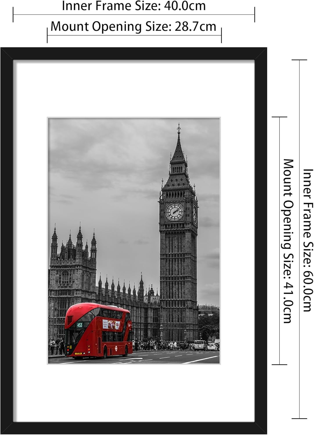 4 Pack Black Picture Frame, Special Engineered Wood Frame With Plexiglass, Innov...