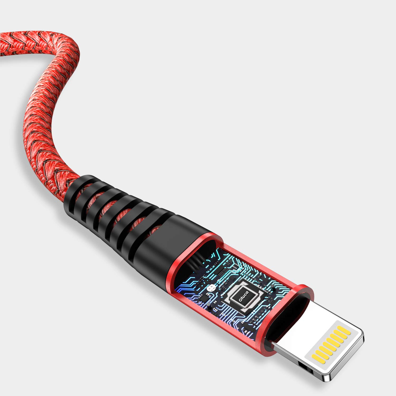 Ofuca iPhone Charger 3M, 3Pack 10FT Lightning Cable Braided Long iPhone Charger...