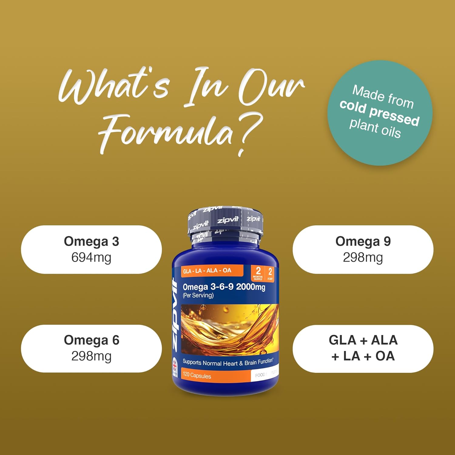 High-Quality Zipvit Omega 3 6 9 Capsules, Special Dietary Supplement with 2000mg...