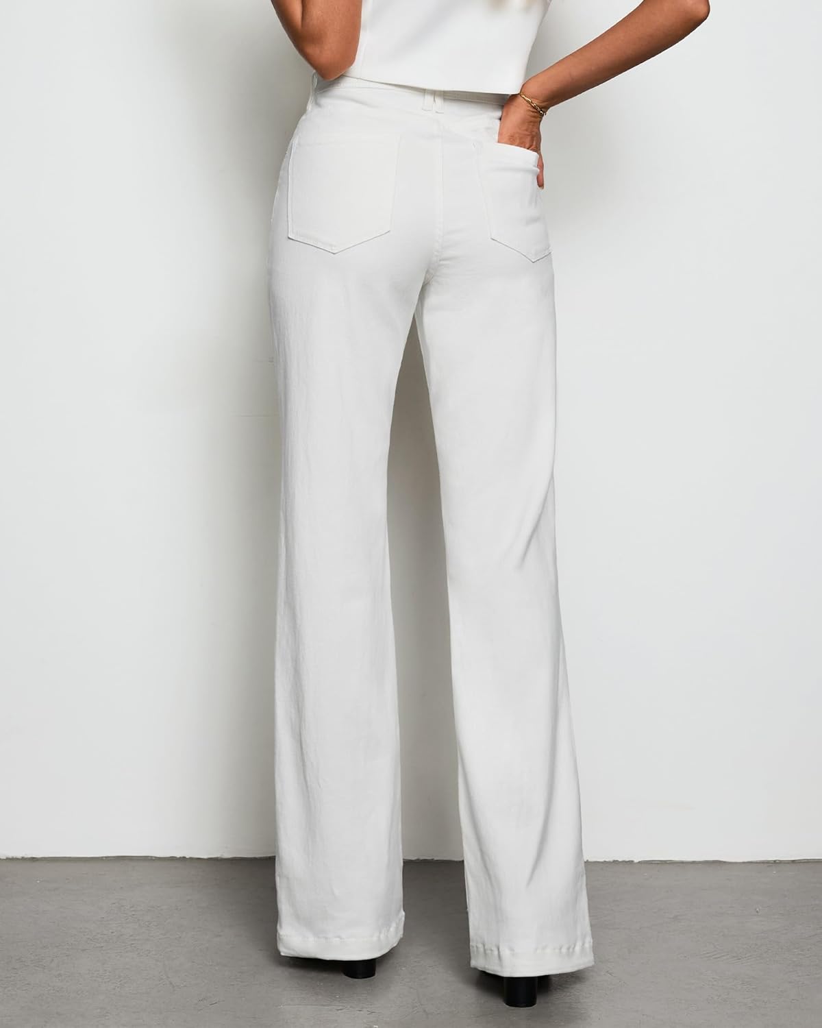 GRAPENT Women's Flare Jeans, Special High Waisted Wide Leg Denim Pants for Women...