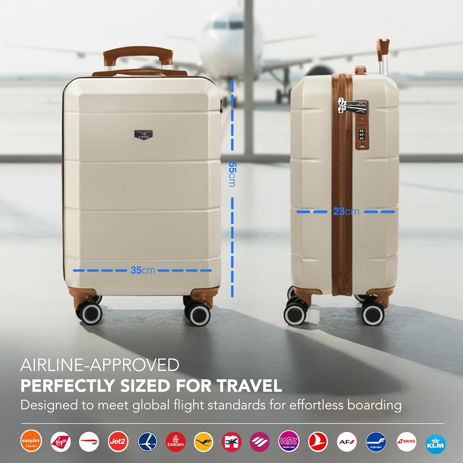 LUGG 20 Inch Jetset Lightweight Bag, Special Travel Cabin Bag for Convenient Tra...