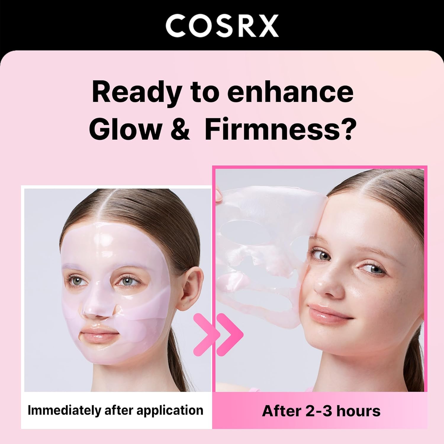 COSRX Peptide Collagen Lifting Glow Hydrogel Face Masks Skincare, Korean Collage...