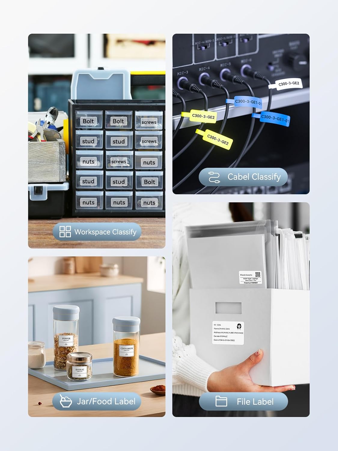 NIIMBOT B1 Bluetooth Label Maker Machine, Portable Label Printer, Large Waterpro...