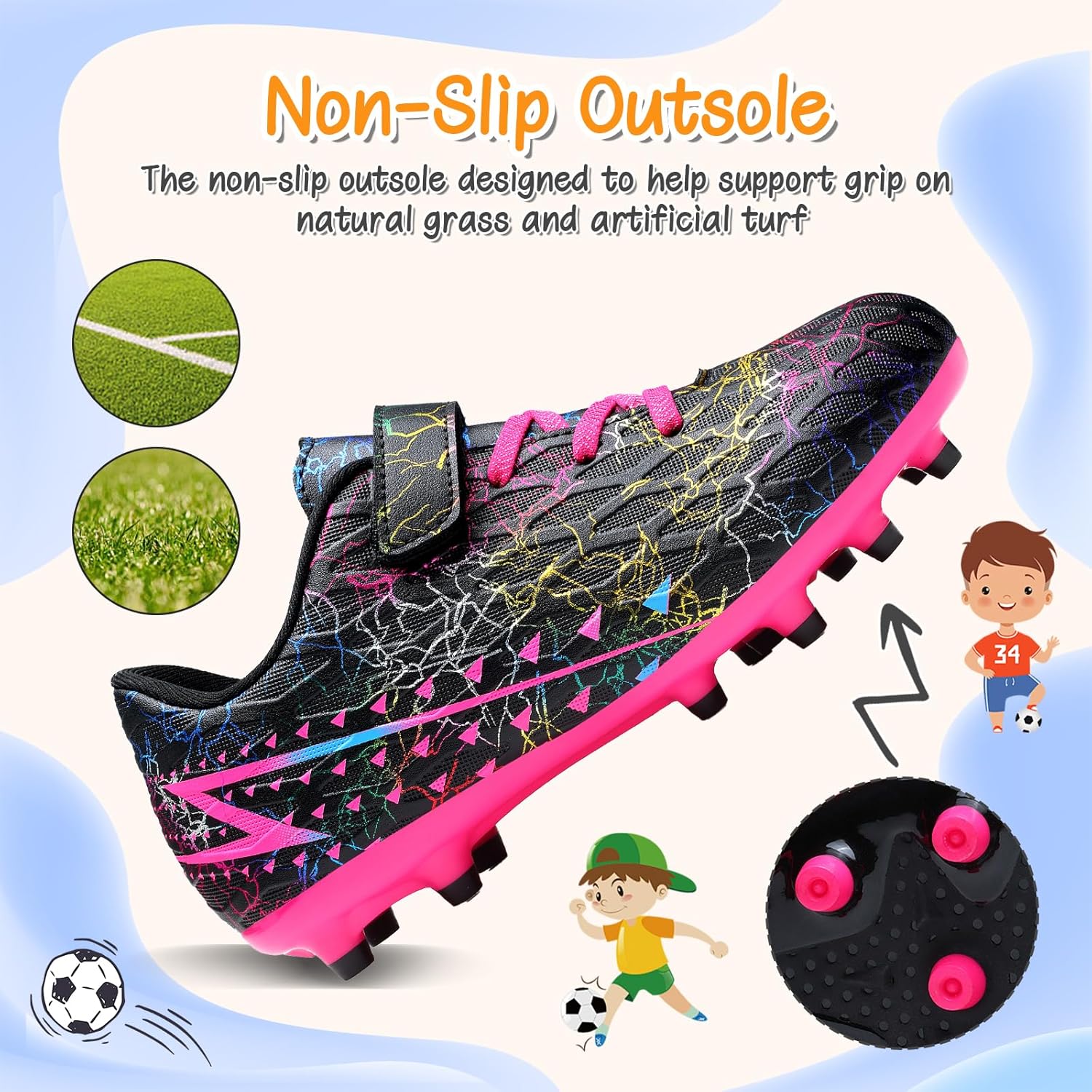 Boys Football Boots, Special Soccer Athletics Sport Shoes, Innovative Training S...