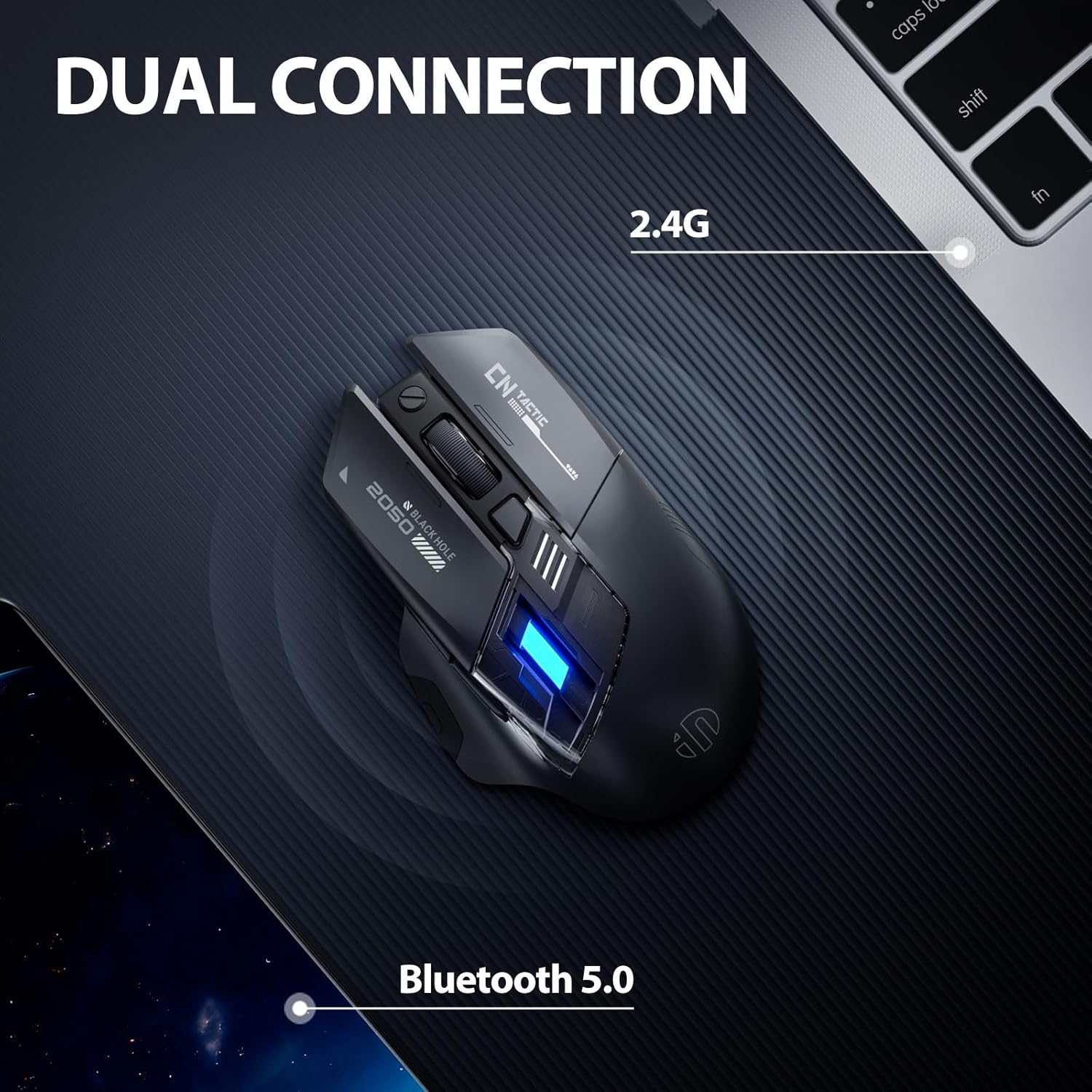 Premium INPHIC A9 Explorer Bluetooth Mouse, Versatile Wireless Mouse with Dual-M...