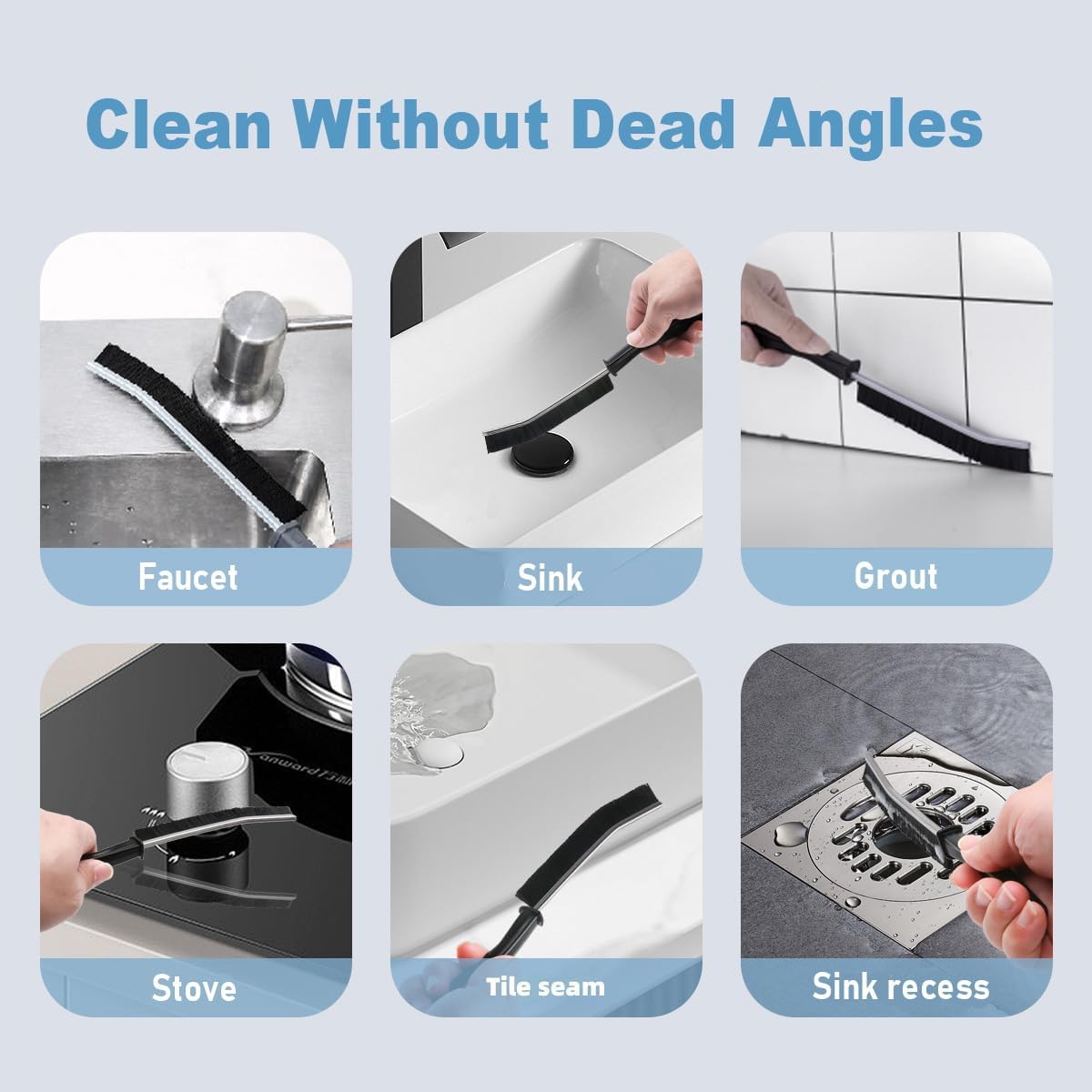 High-Quality UK Hard Bristle Crevice Cleaning Brush, Special Cleaning Tool for B...