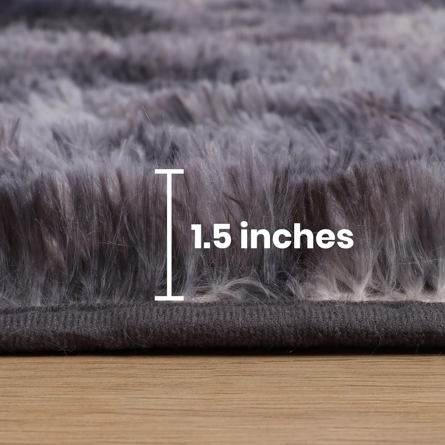 Aspire Homeware Rugs Living Room - Dark Grey Area Rugs for Bedroom Anti Slip - M...