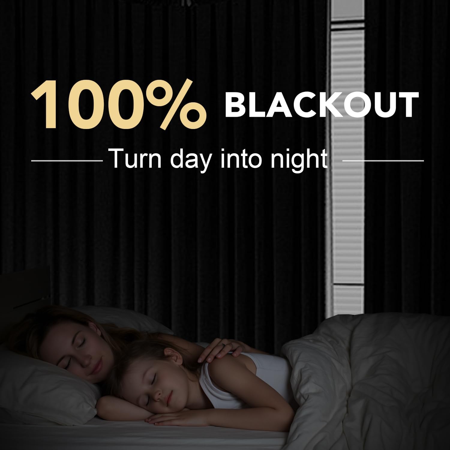 H.VERSAILTEX Linen 100% Blackout Curtains for Bedroom Full Light Blocking Curtai...