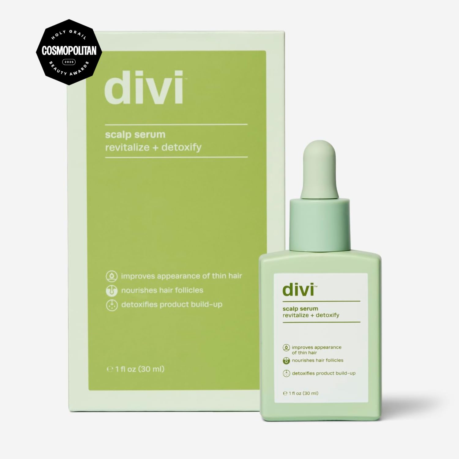 Divi Scalp Serum for Thinning Hair Clinically Tested, Non-Greasy Formula with Am...