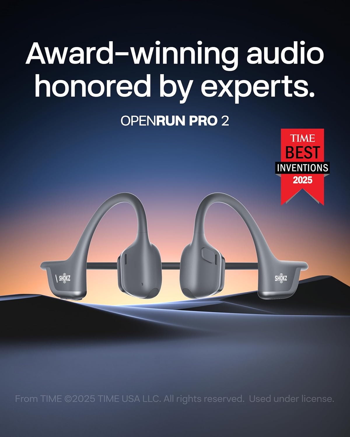 SHOKZ New OpenRun Pro 2- Bone Conduction Headphones, Open-Ear Bluetooth Wireless...