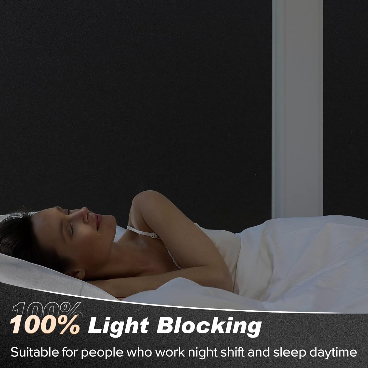 Exceptional rabbitgoo Blackout Window Film, High-Quality Black Out Window Film f...