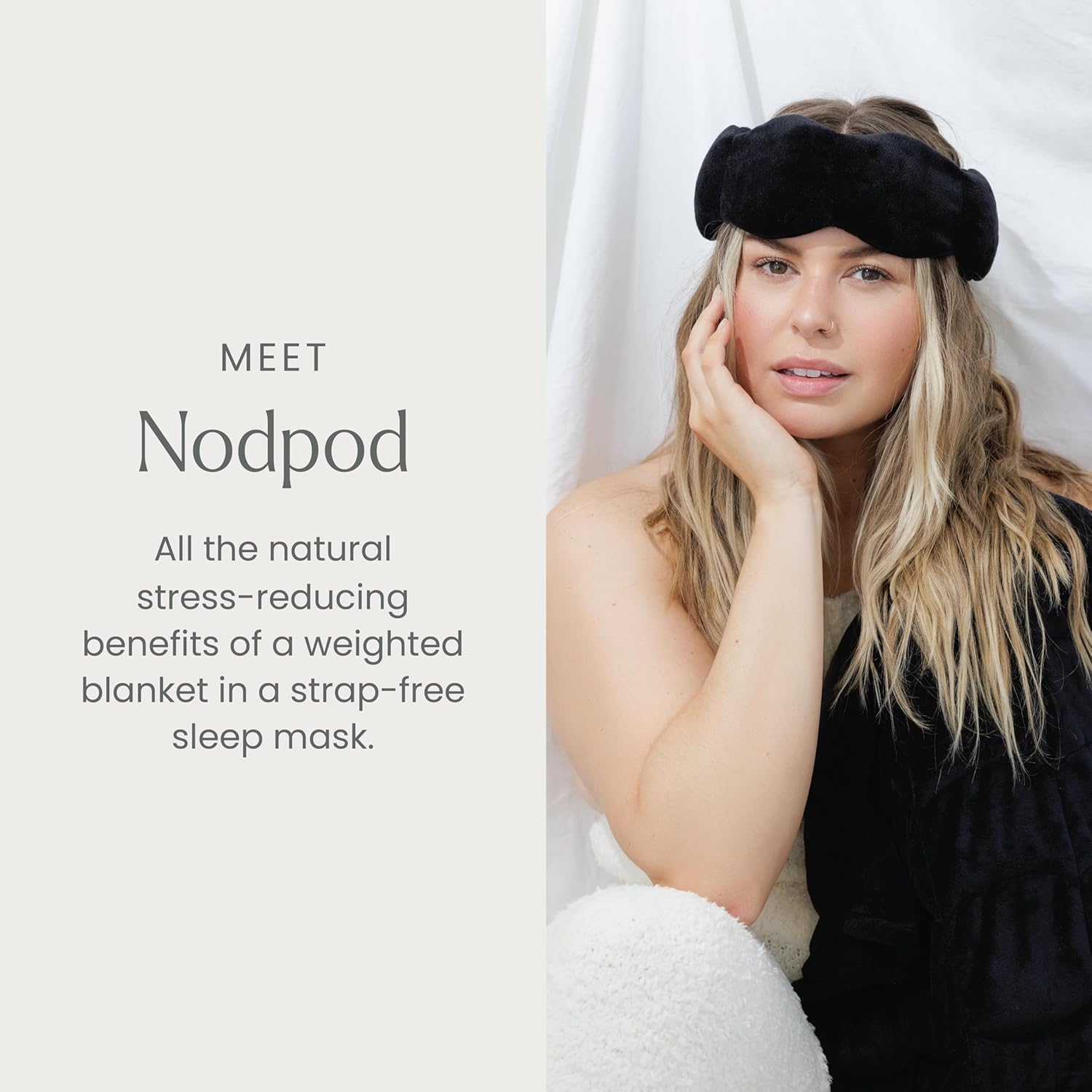 Unique Nodpod Gentle Pressure Sleep Mask, Patented Light Blocking Sleep Aid, Inn...