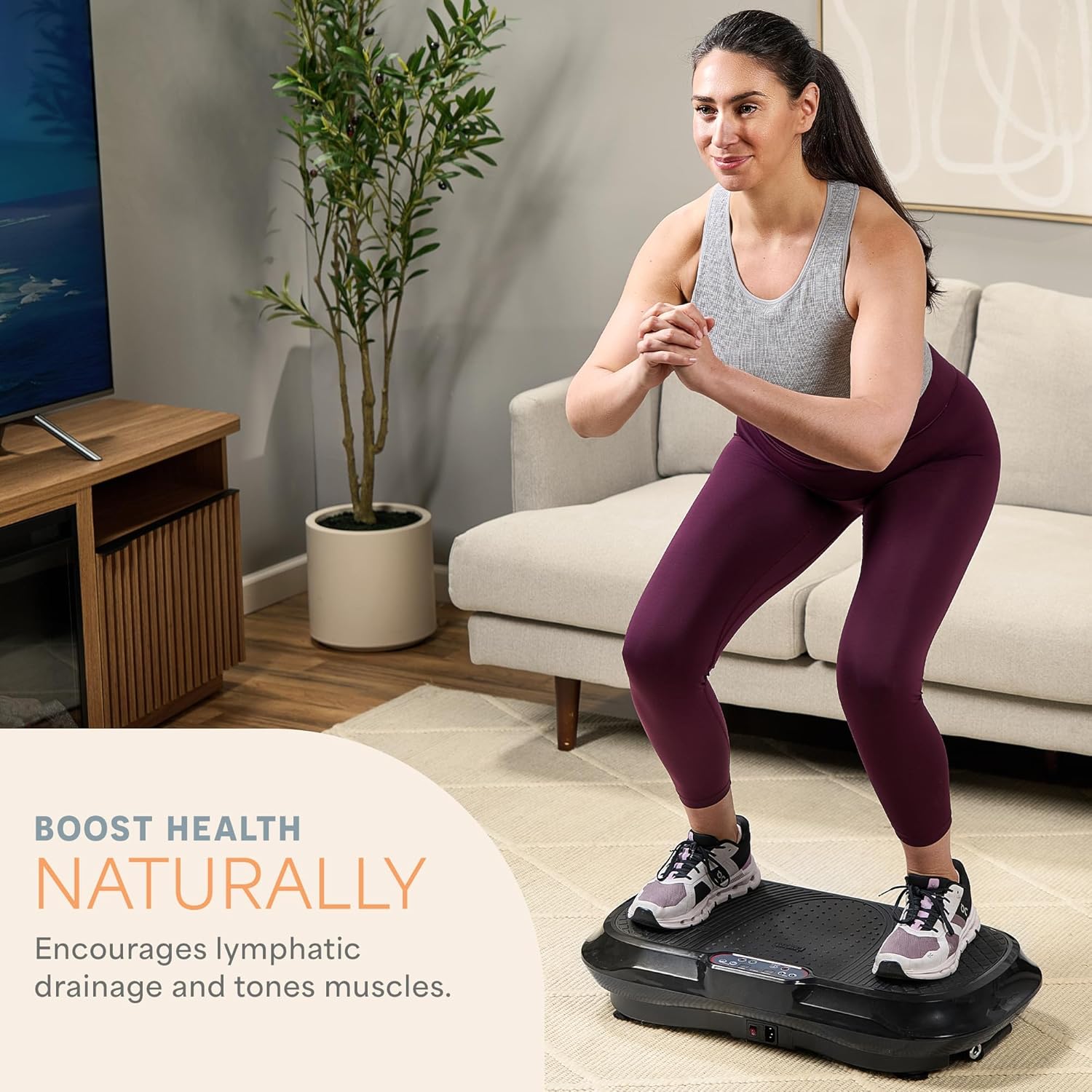 Lifepro Waver Vibration Plate Exercise Machine for Lymphatic Drainage, Muscle Ac...