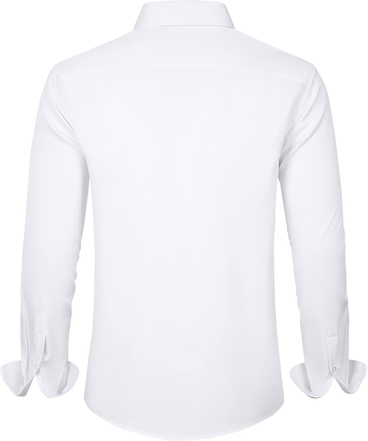 J.VER Men's Dress Shirts Solid Long Sleeve Stretch Wrinkle-Free Formal Shirt Bus...