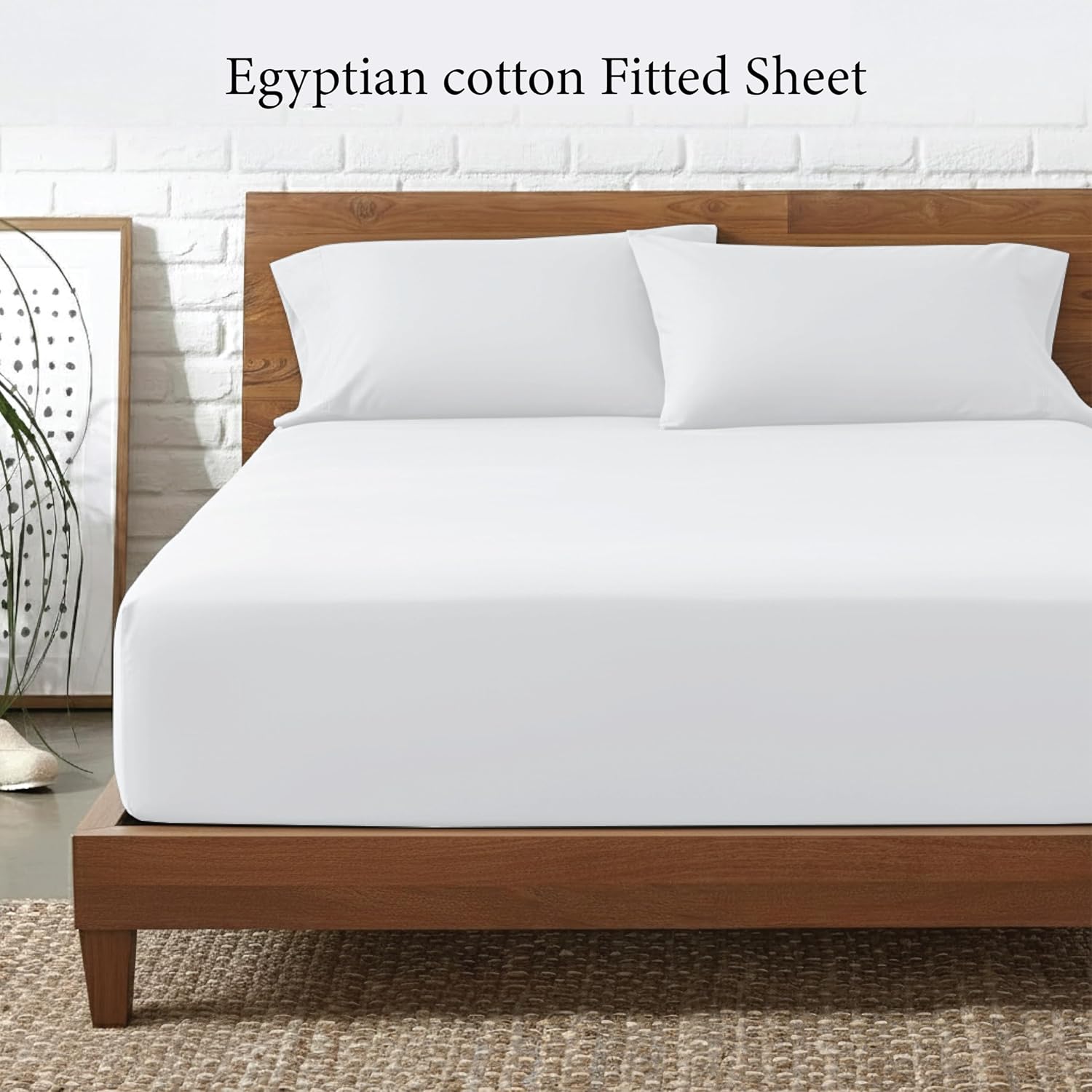Funky Gadgets Super King Size Deep Fitted Sheets, Special 100% Egyptian Cotton B...