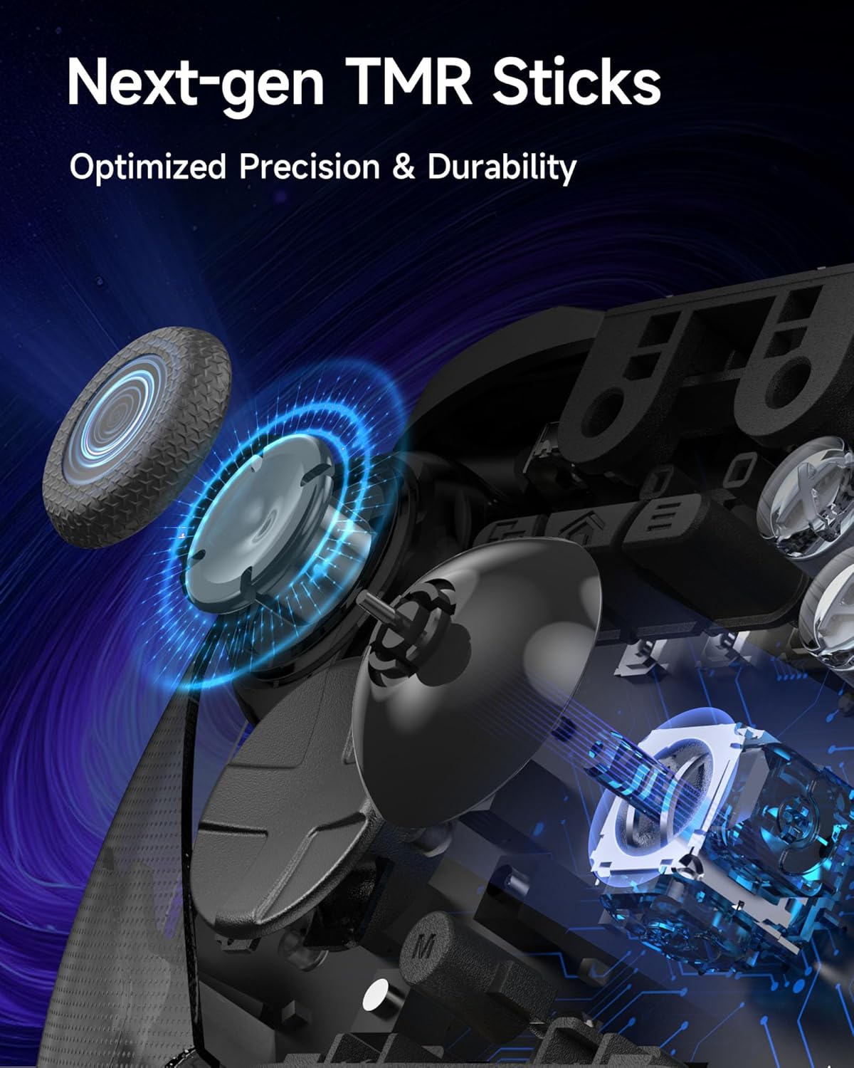 EasySMX Wireless Game Controller, D10 TMR Anti-Drift Joysticks Enhanced PC Contr...