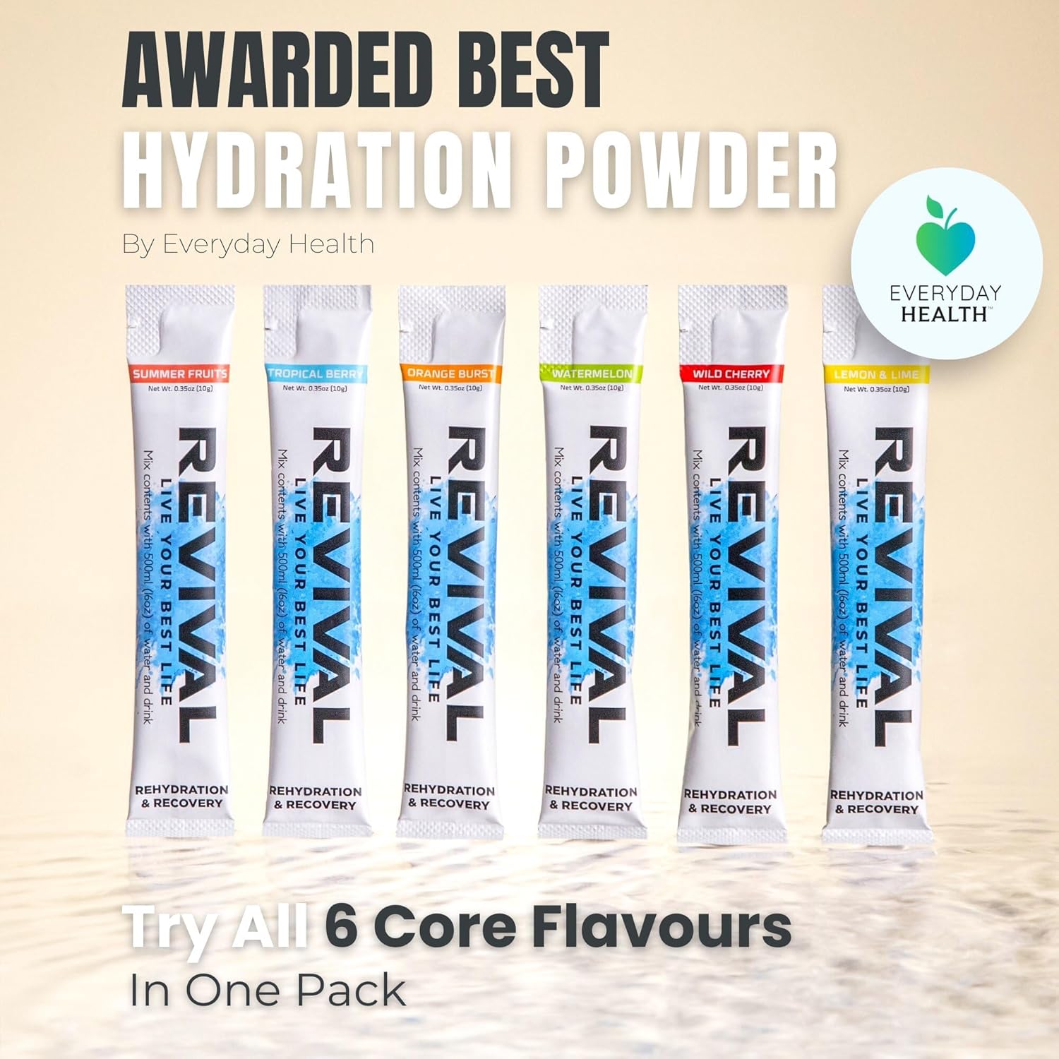 Revival Rapid Rehydration Sachets Electrolytes Powder High Strength Vitamin C, B...