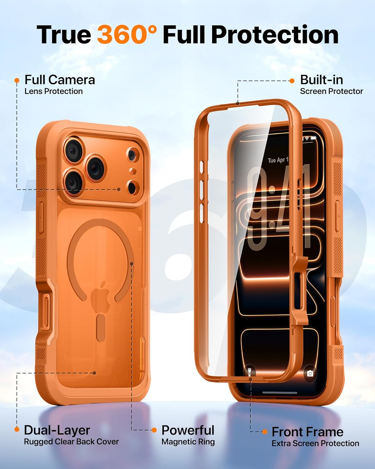 Diaclara Magnetic for iPhone 17 Pro Max Case 6.9-Inch, Fit for MagSafe, Full Bod...
