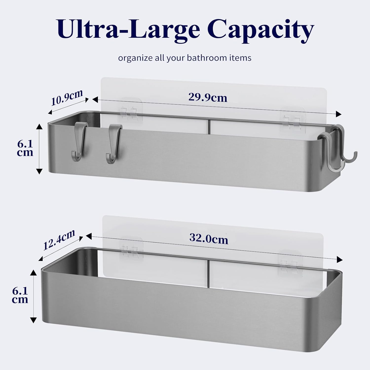 Kitsure 2 Pack Shower Caddy, Special Rustproof Shower Caddy with 2 Shelves, Inno...
