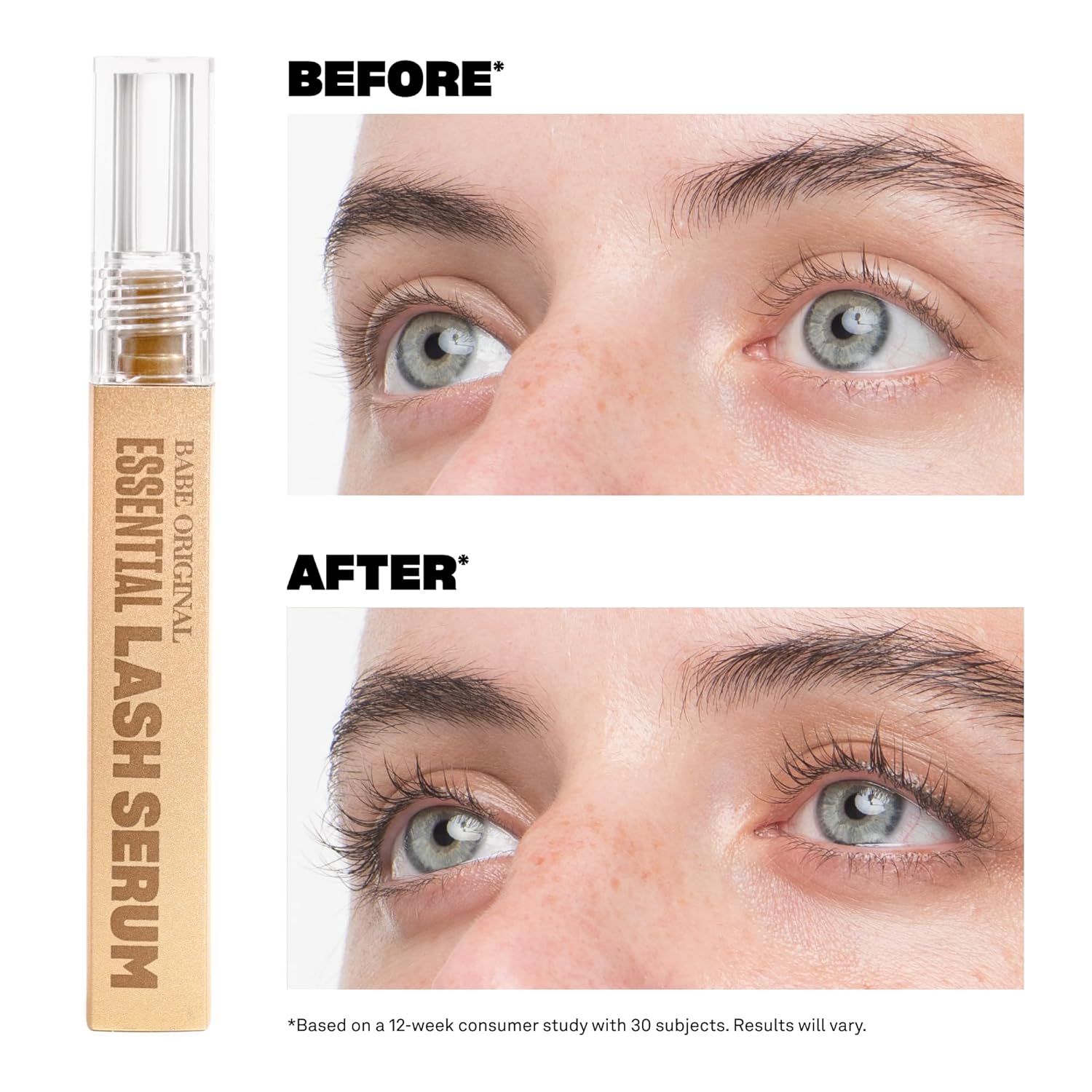 Babe Original Lash Serum - Fuller & Longer Looking Eyelashes, Advanced Lash Enha...