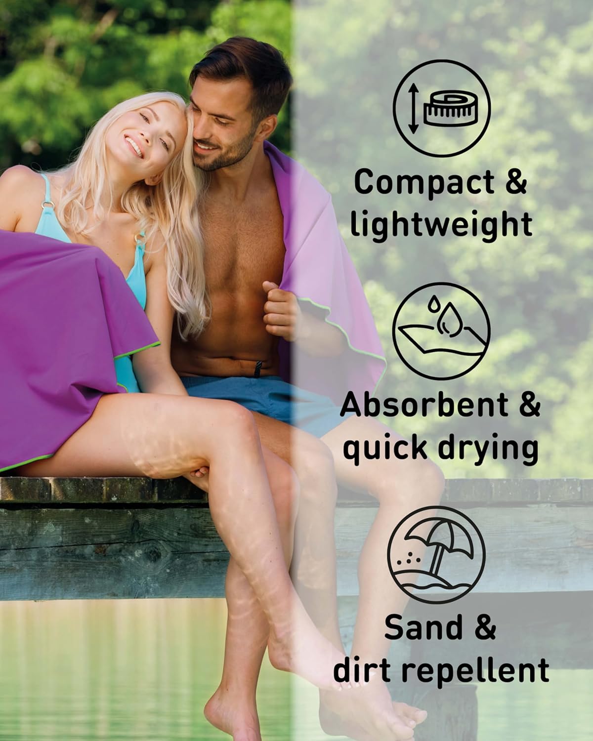 Fit-Flip Microfibre Towel, Special Towel Compact Design, Ultra Lightweight Towel...