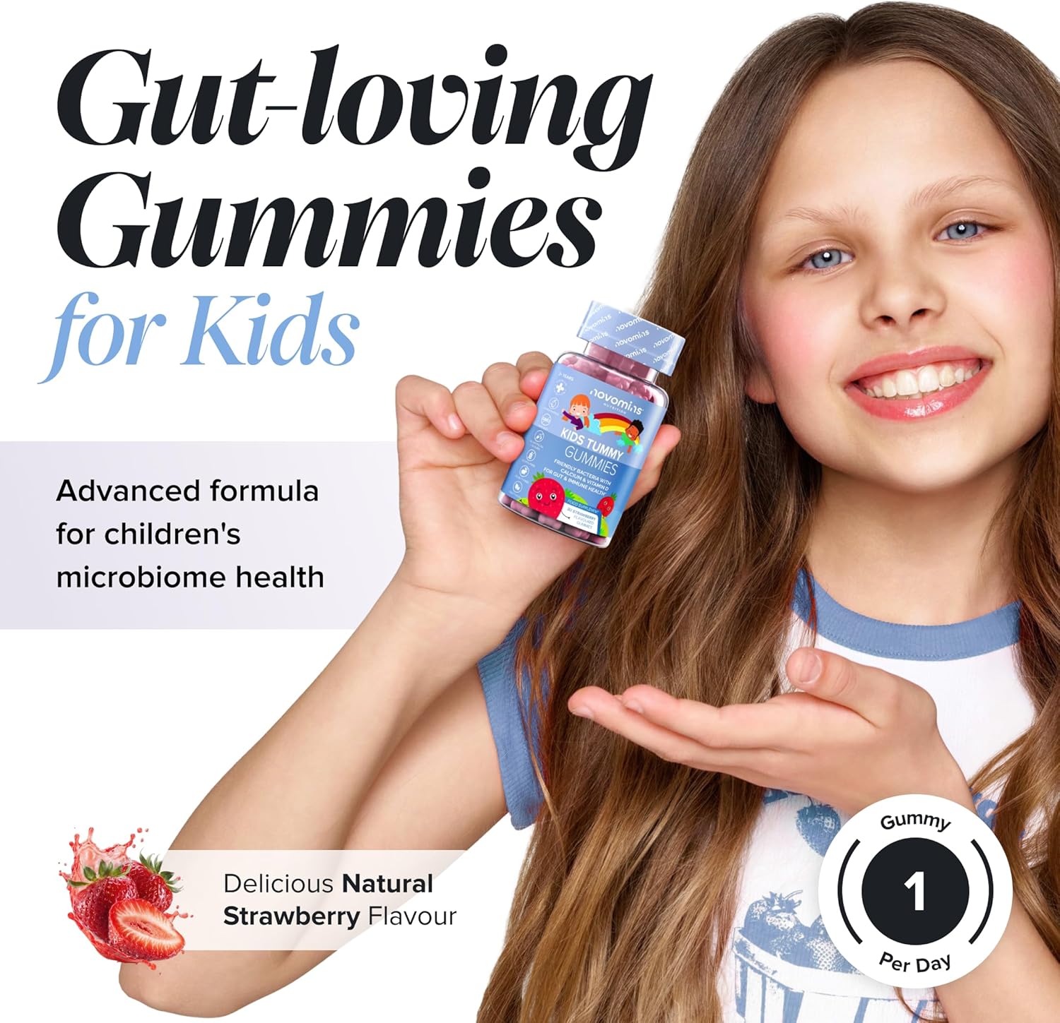 Kids Probiotic Gummies - 2 Billion Probiotics - 1 Month Supply - Kids Tummy Gumm...