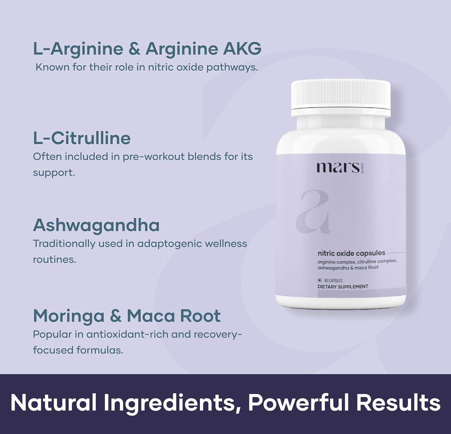 Mars by GHC Supplements, Innovative Nitric Oxide Capsules with L-Arginine and L-...