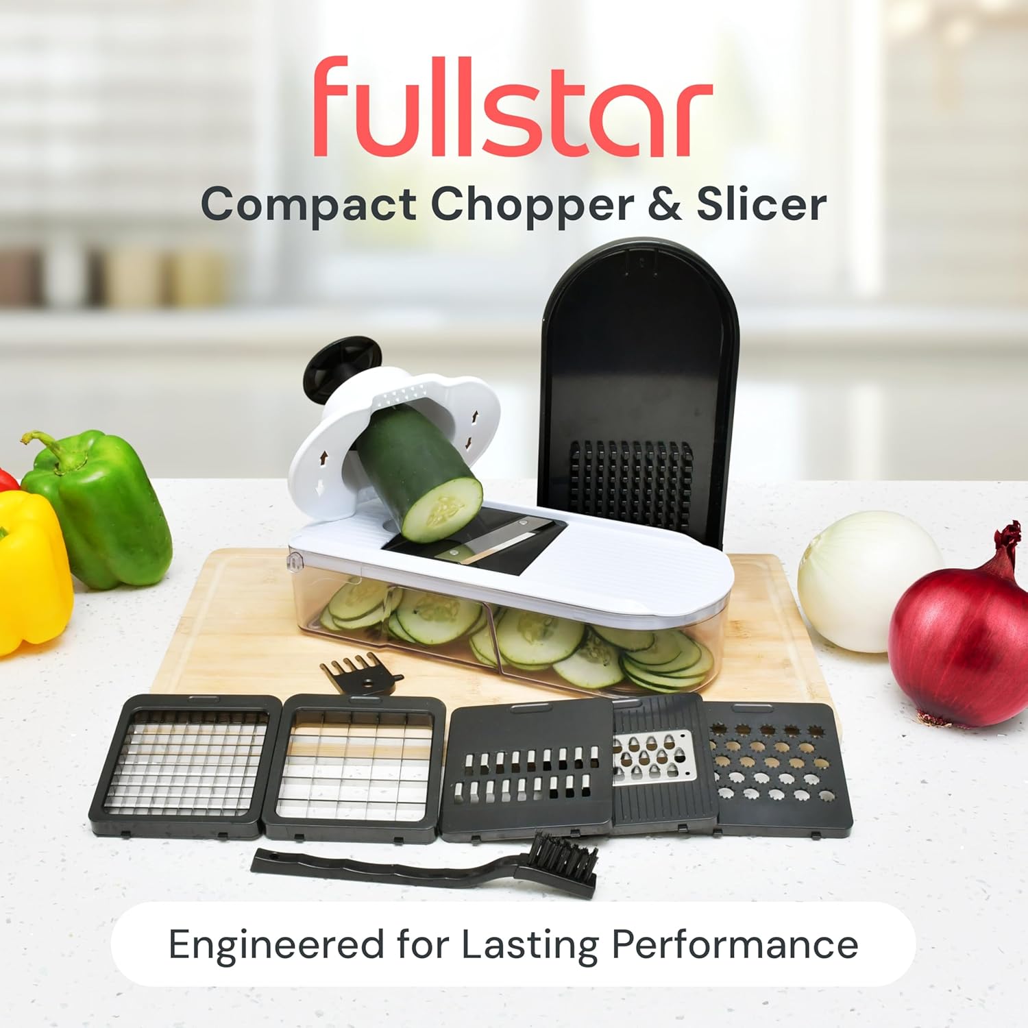 Fullstar Vegetable Chopper & Mandoline Slicer - Julienne Cutter Dicer Grater for...