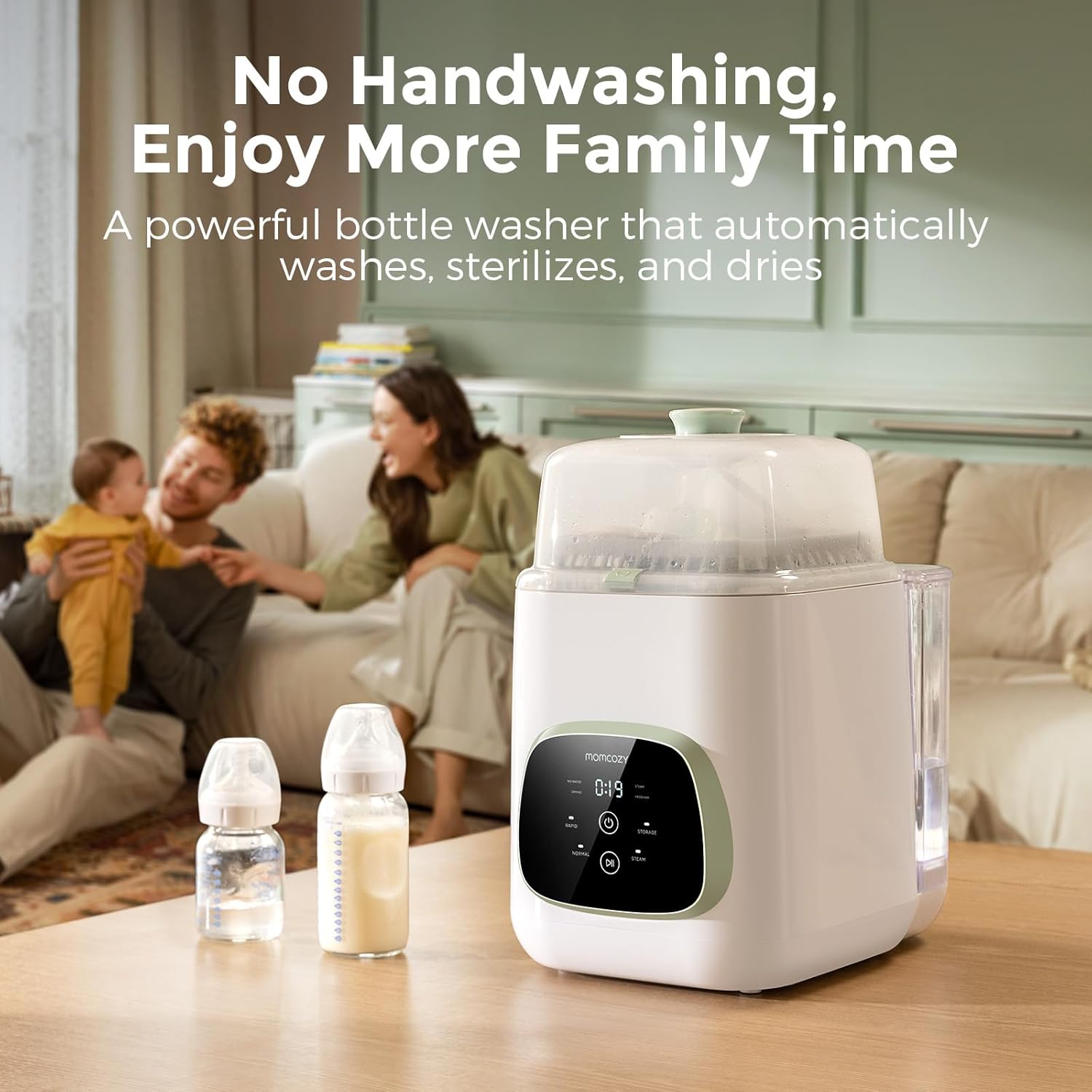 Momcozy KleanPal Pro Baby Bottle Washer, Sterilizer & Dryer - All-in-One Cleanin...