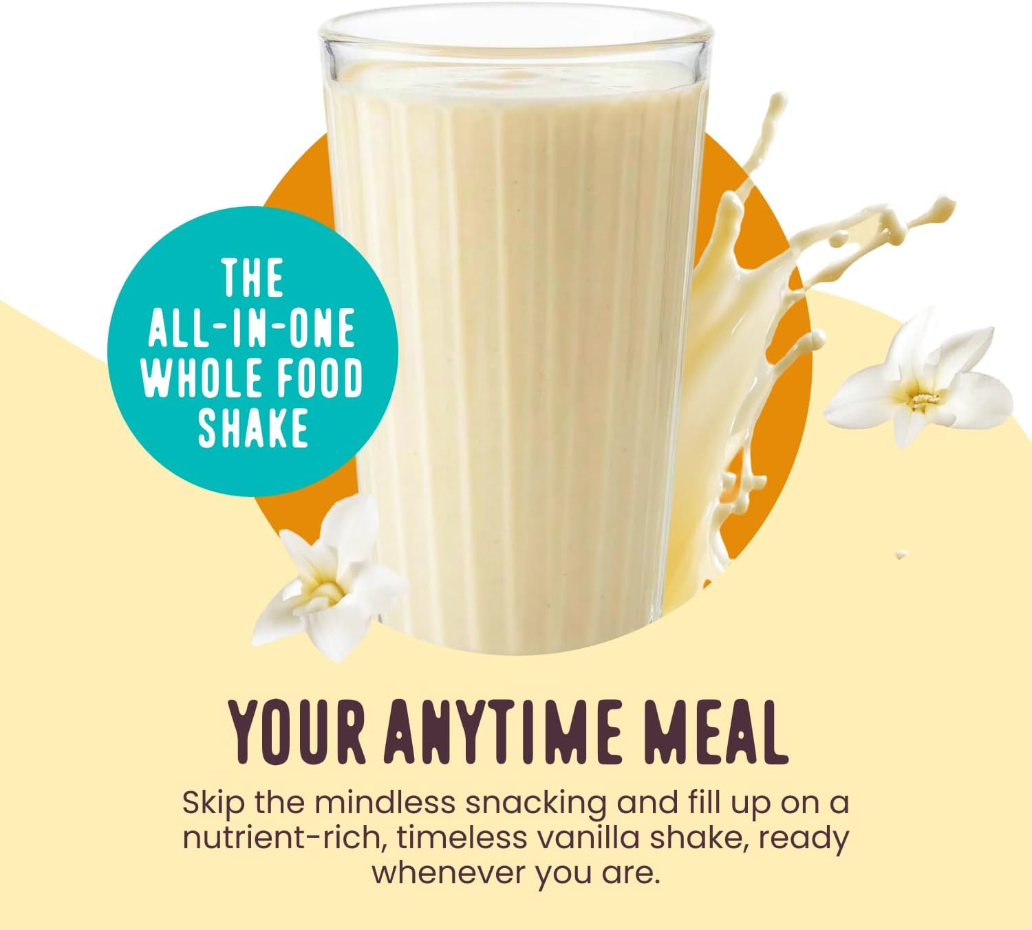 FlavCity Vanilla All in One Protein Shake Powder - On the Go Meal Alternative +...