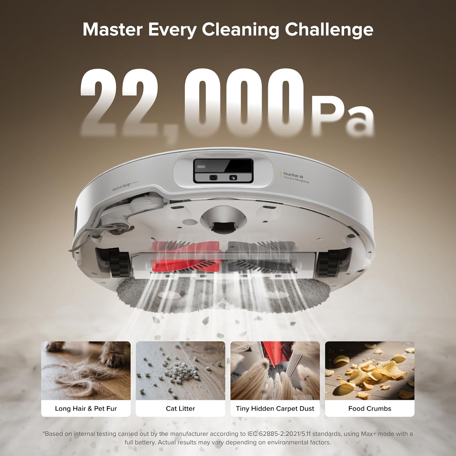 roborock Qrevo CurvX Robot Vacuum and Mop, 22,000Pa Suction, 3.14’’ Ultra Slim,...