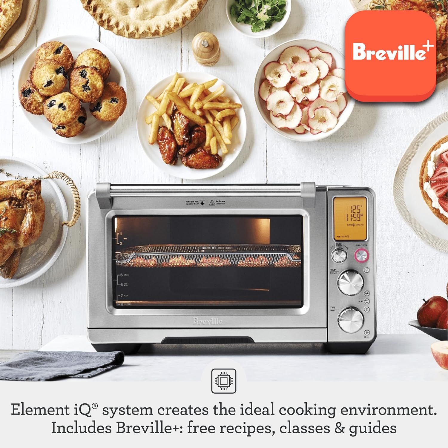 Breville BOV900BSS Smart Oven Air Fryer Pro and Convection Oven, Brushed Stainle...