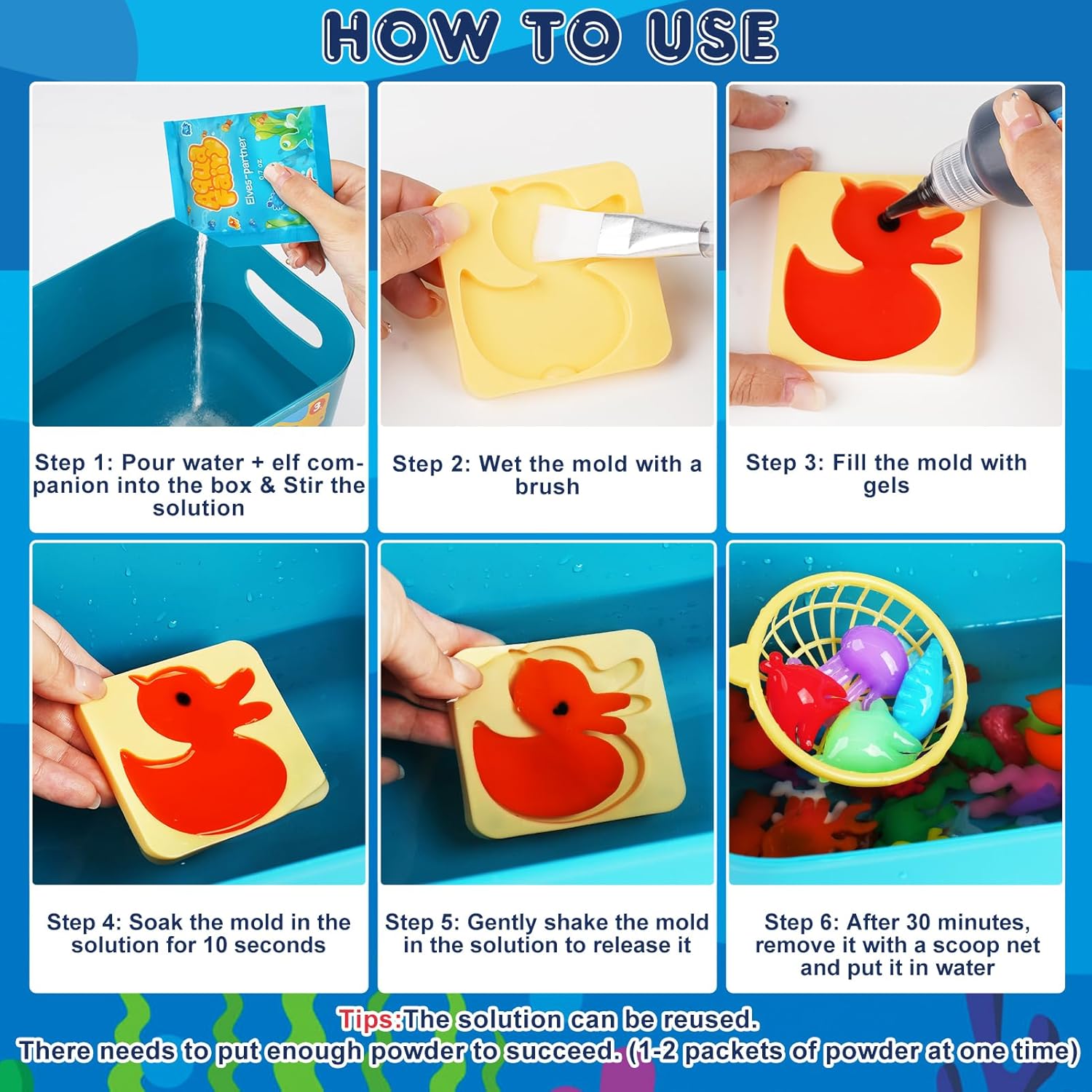 Sanlebi Aqua Fairy Water Gel Kit DIY Toys, 46 PCS Magic Toy Kit, Aqua Gelz Kits...