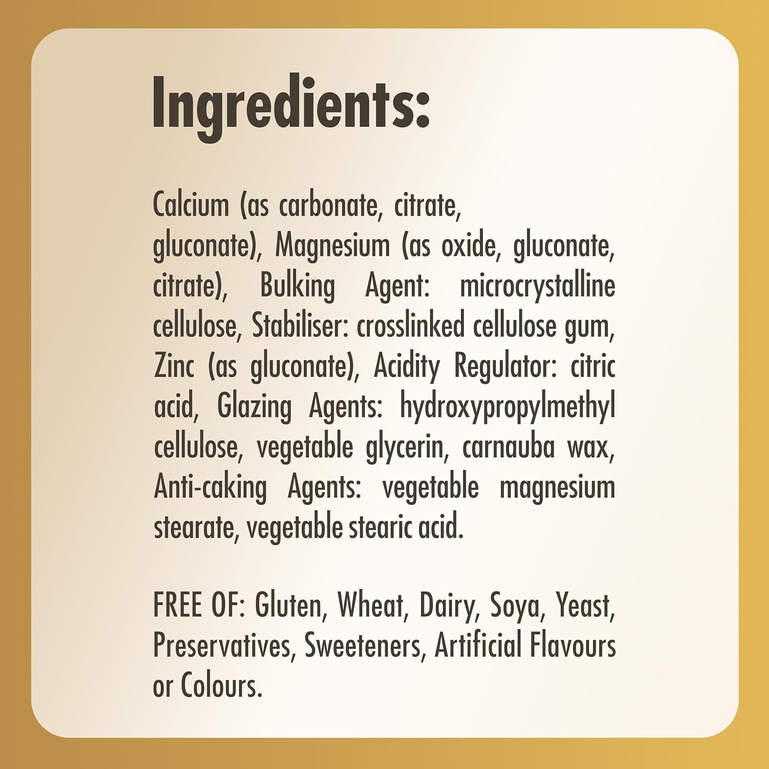 Solgar® Calcium Magnesium Plus Zinc Tablets - Pack...