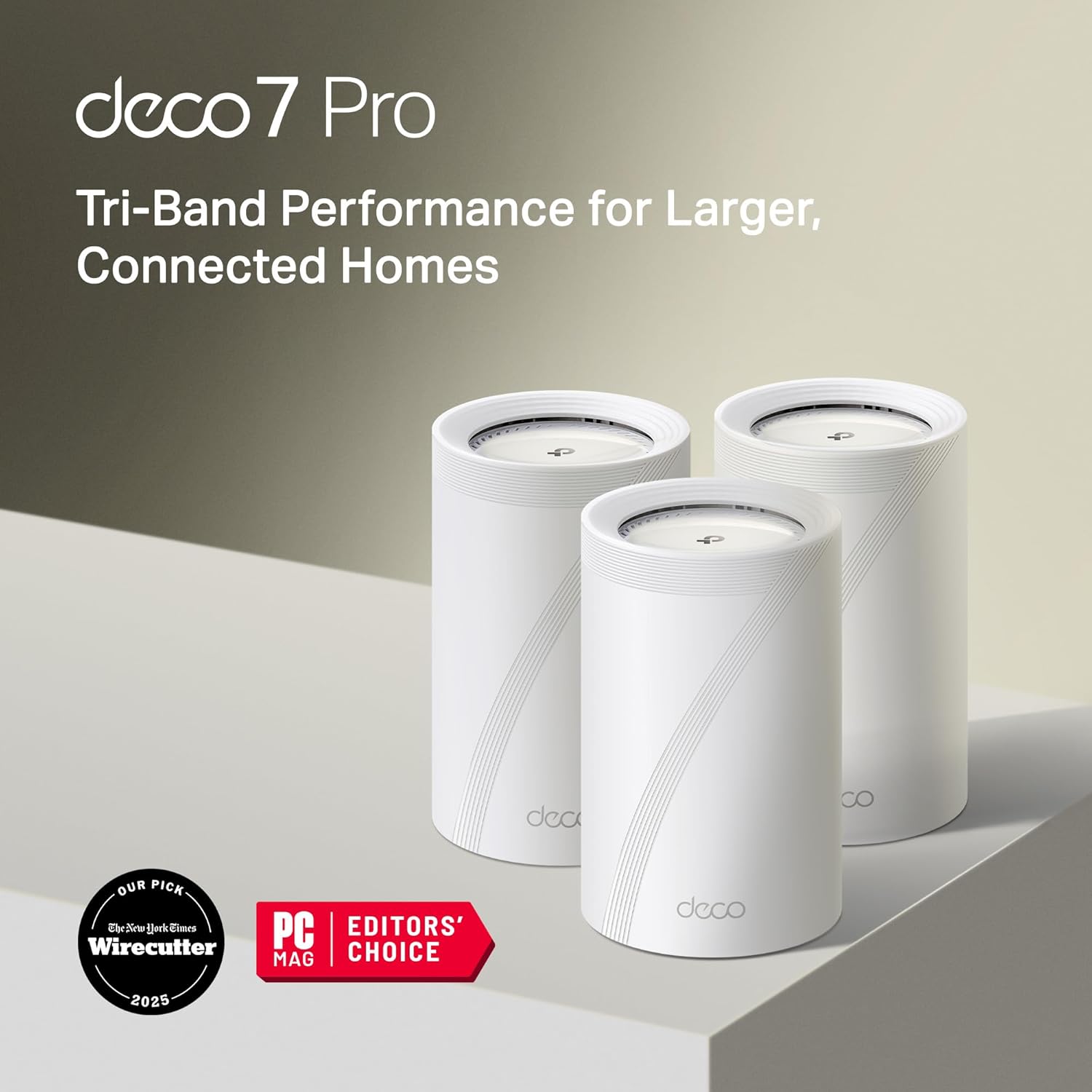 TP-Link Deco 7 Pro BE63 Tri-Band WiFi 7 BE10000 Whole Home Mesh System - 6-Strea...