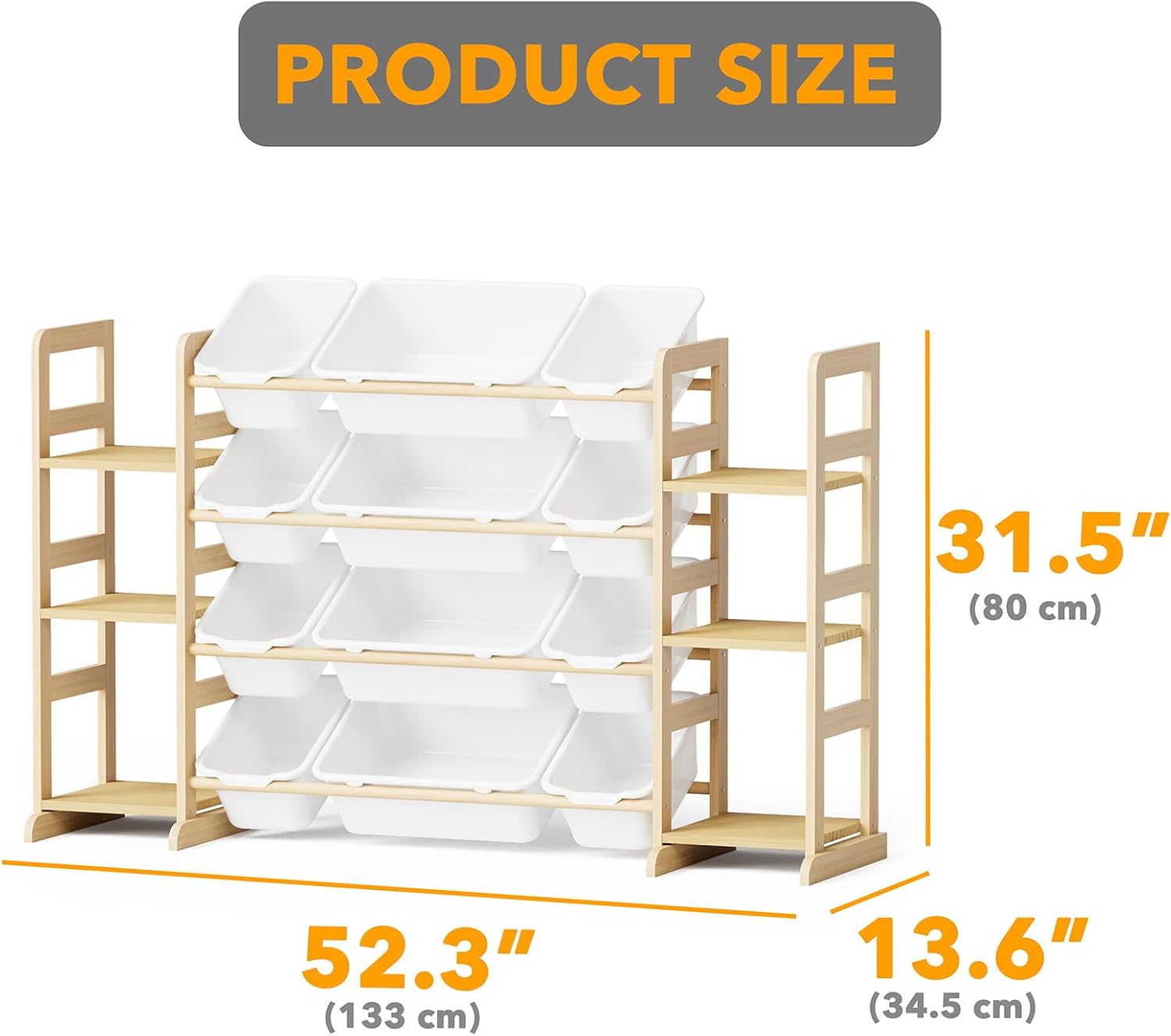 SpaceAid Toy Storage Organizer with 6 Shelves and 12 Bins, Bookshelf/Bookcase, K...