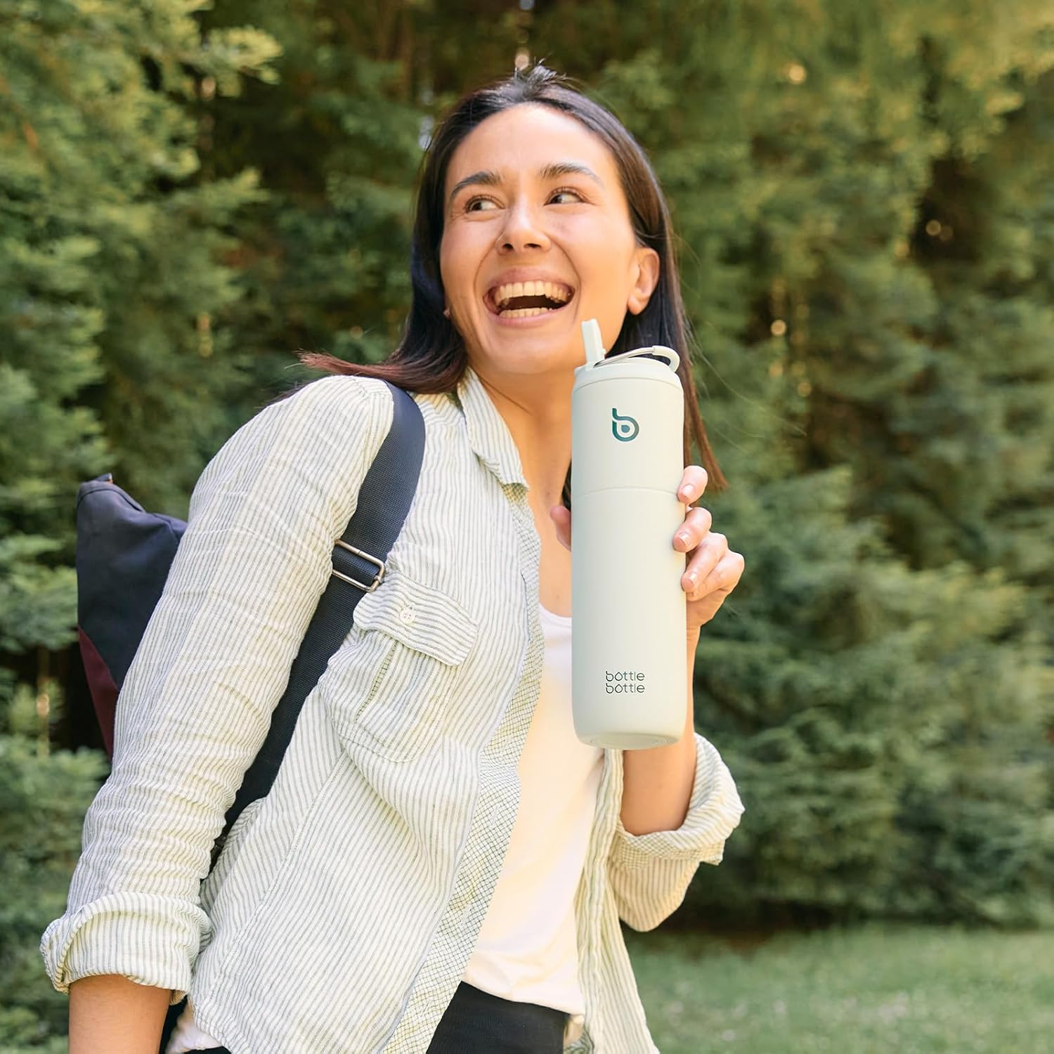 bottlebottle Stainless Steel Water Bottle with Straw and Lid, Sports Insulated M...
