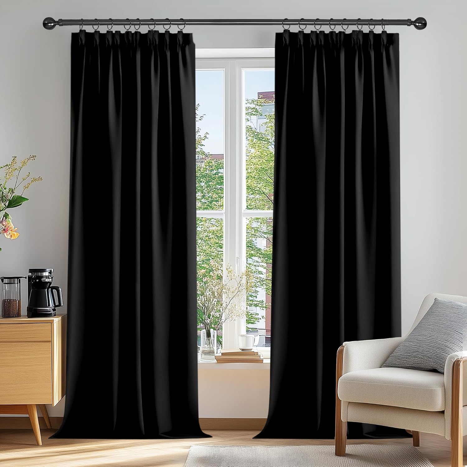 Premium Deconovo Blackout Curtains, High-Quality Window Treatment with Rod Pocke...
