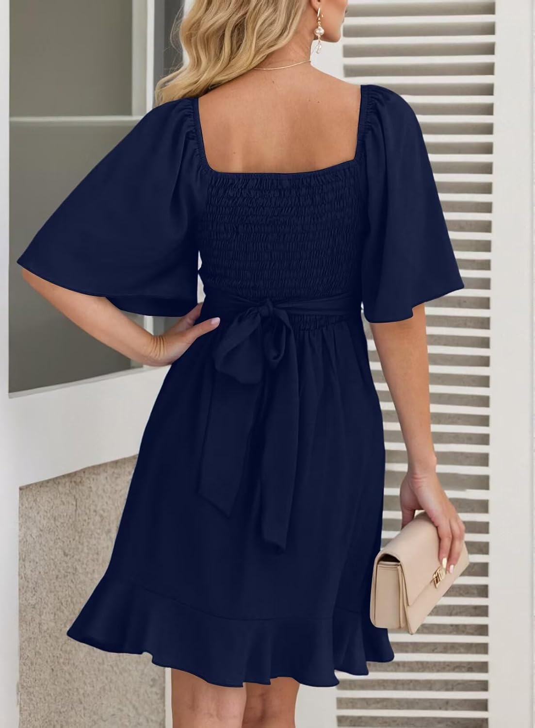 Stylish Dokotoo Women's Dress, Special Wrap V Neck Wedding Guest Dress, Fashiona...