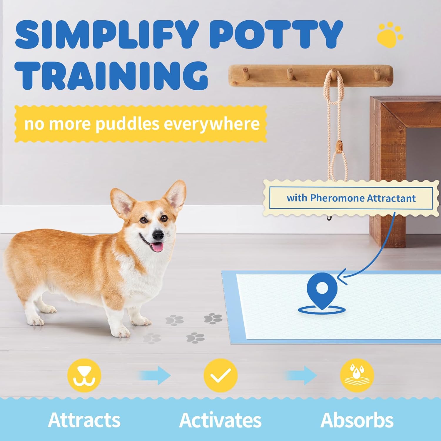 100-Pack X-Large Puppy Pads - 34'' x 28'' Pee Pads for Dogs Potty Training with...
