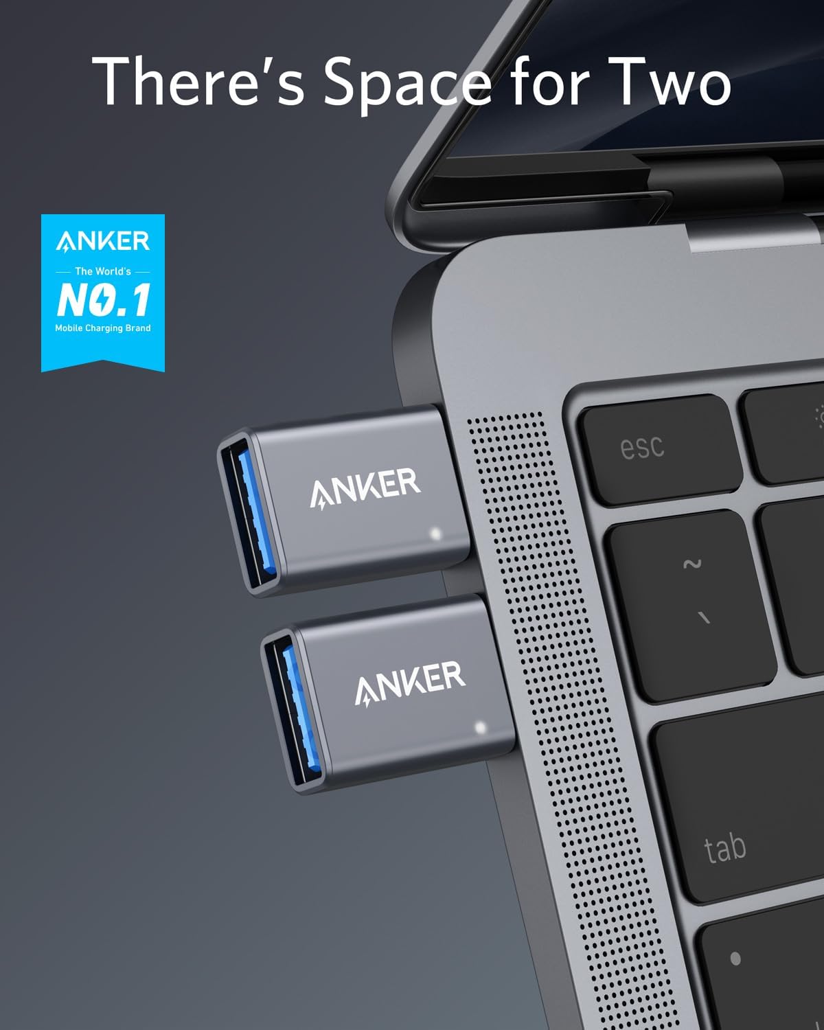 Anker USB to USB C Adapter (2 Pack), High-Speed Data Transfer, USB-C to USB 3.0...