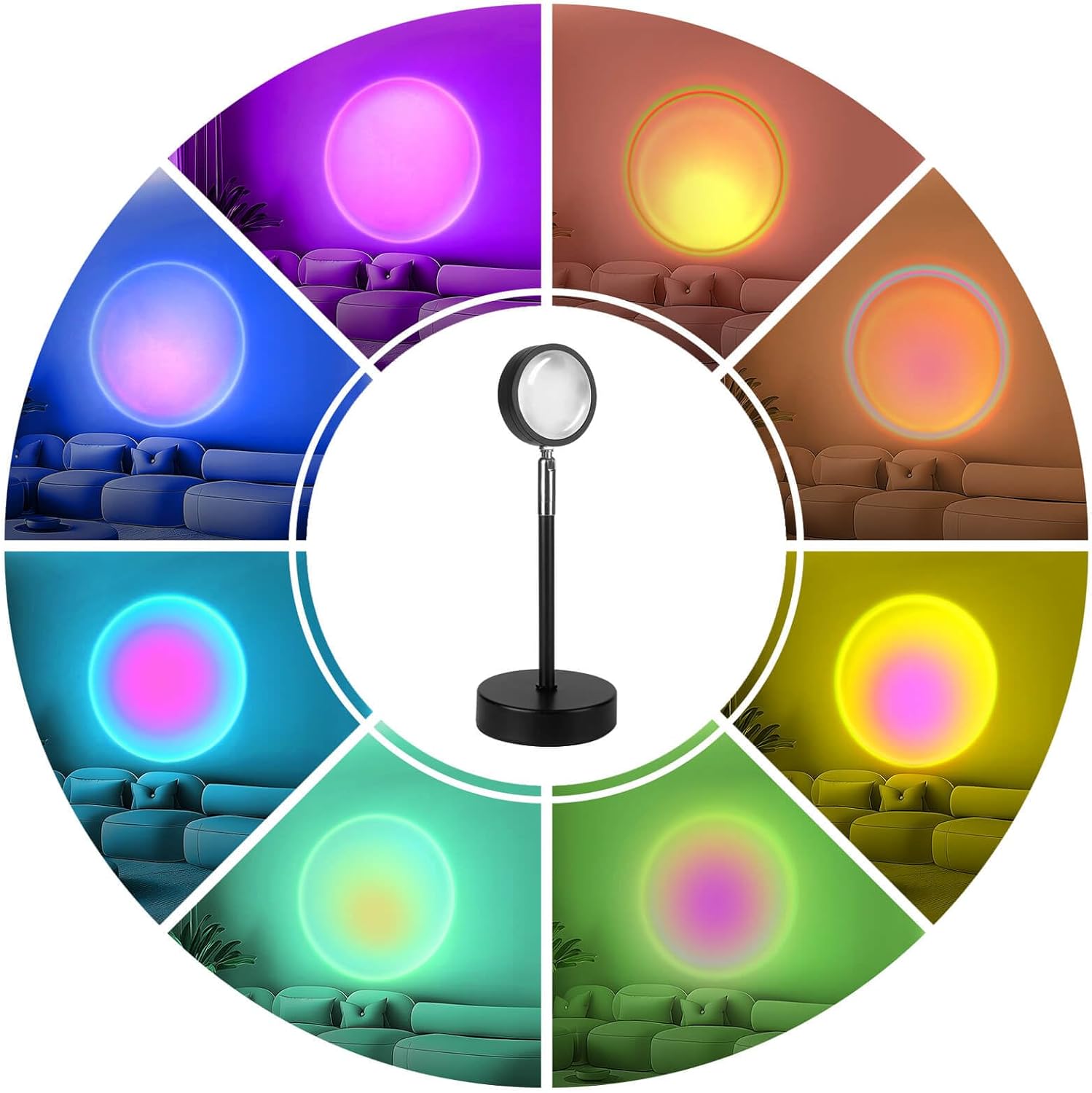 Sunset Lamp Projection - 16 Colour | Sunset Light with 24Keys Remote Multicolour...