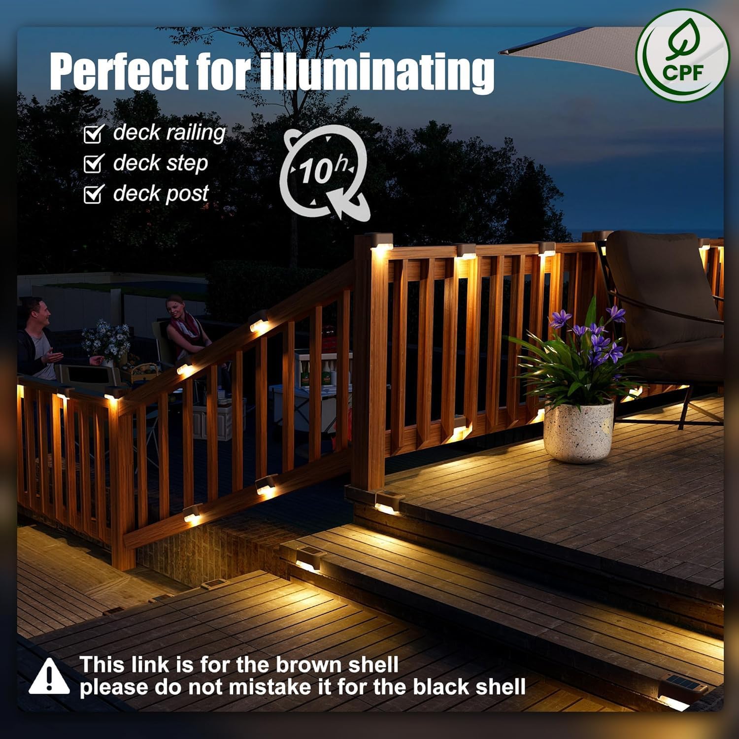 SOLPEX Solar Deck Lights Outdoor 16 Pack, Solar Step Lights Waterproof Led Solar...