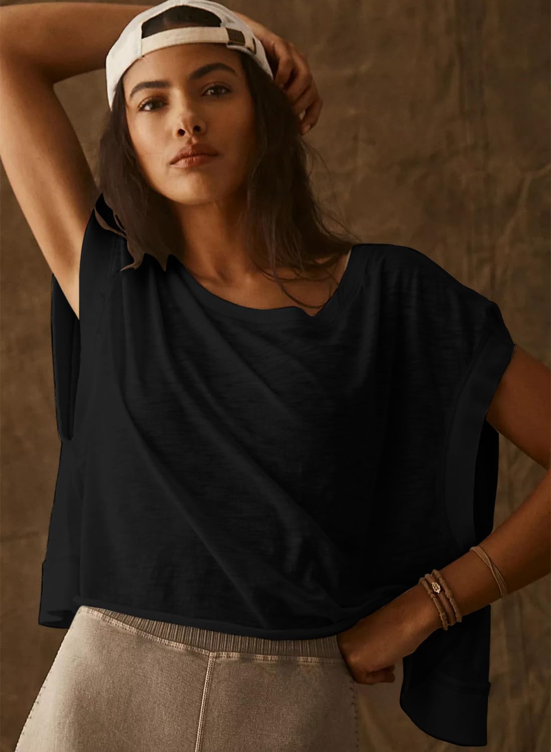 Women Short Sleeve Workout Shirts Open Back Tops Casual Yoga Y2k Athletic Gym Sl...