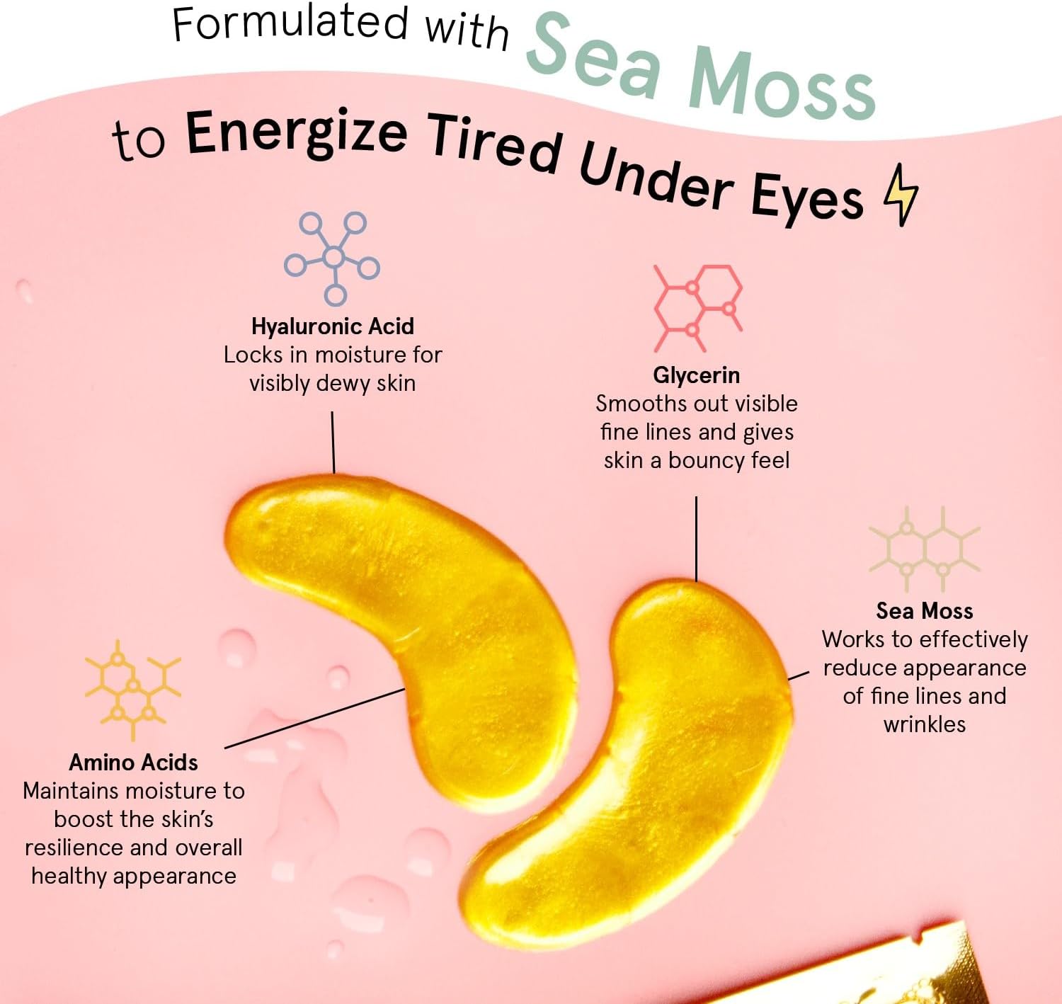 Under Eye Mask - Reduce Dark Circles, Puffy Eyes, Undereye Bags, Wrinkles - Gel...