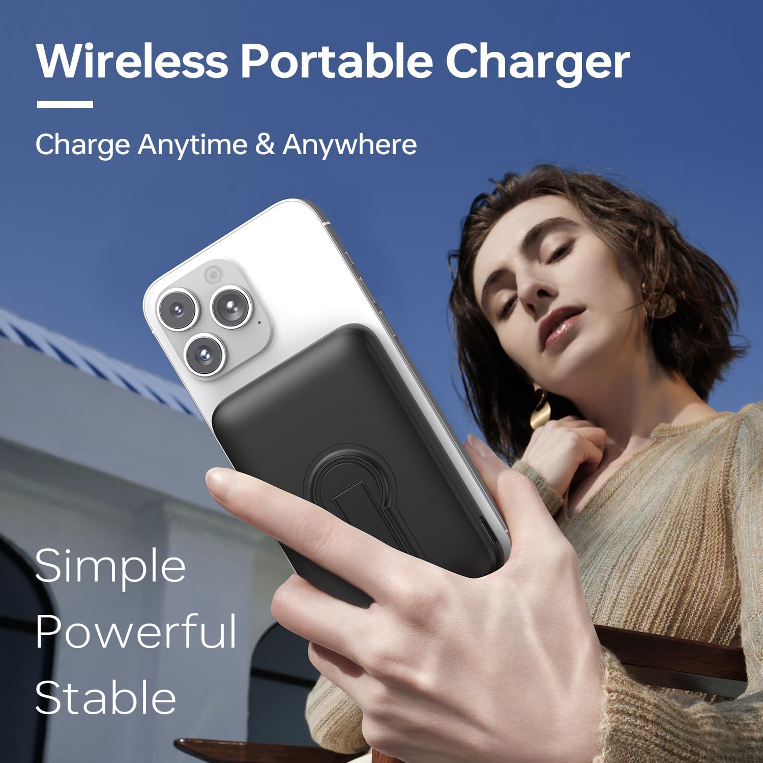For Magsafe Power Bank, Portable Charger 12000mAh, 22.5W Fast Charging Battery P...