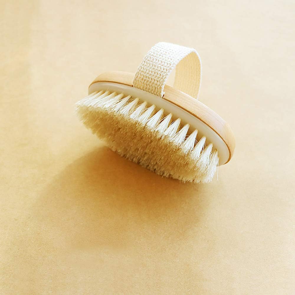 Dry Brushing Body Brush Exfoliating Brush Natural Bristle Bath Brush for Remove...
