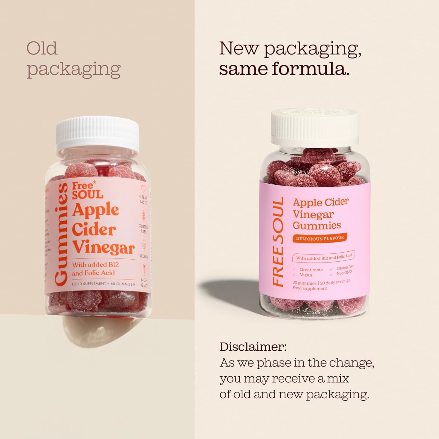 Apple Cider Vinegar Gummies with The Mother 1000mg | Enhanced with Vitamin B12 &...