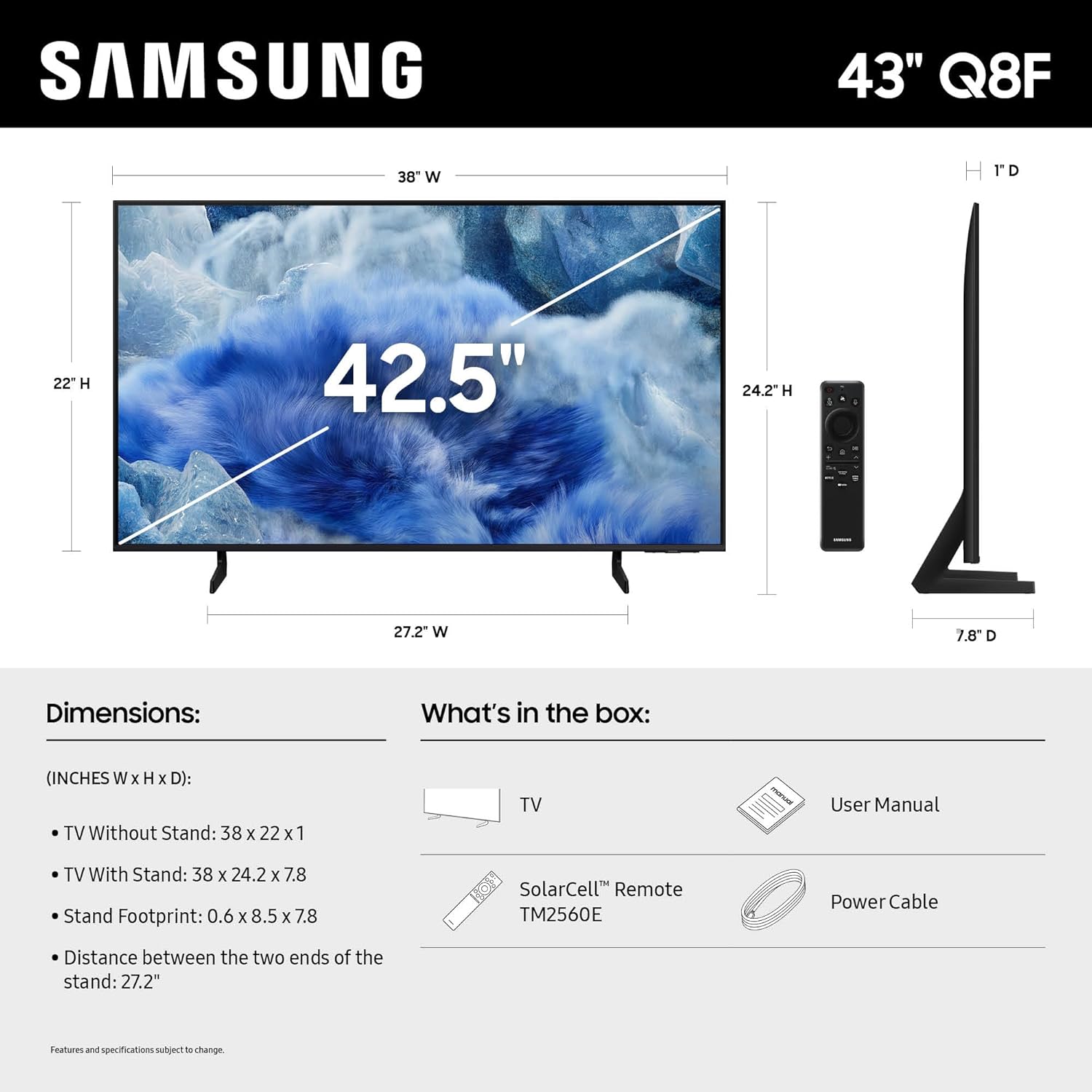 High-Quality Samsung 43-Inch QLED, Innovative 4K UHD Smart TV with Q4 AI Process...